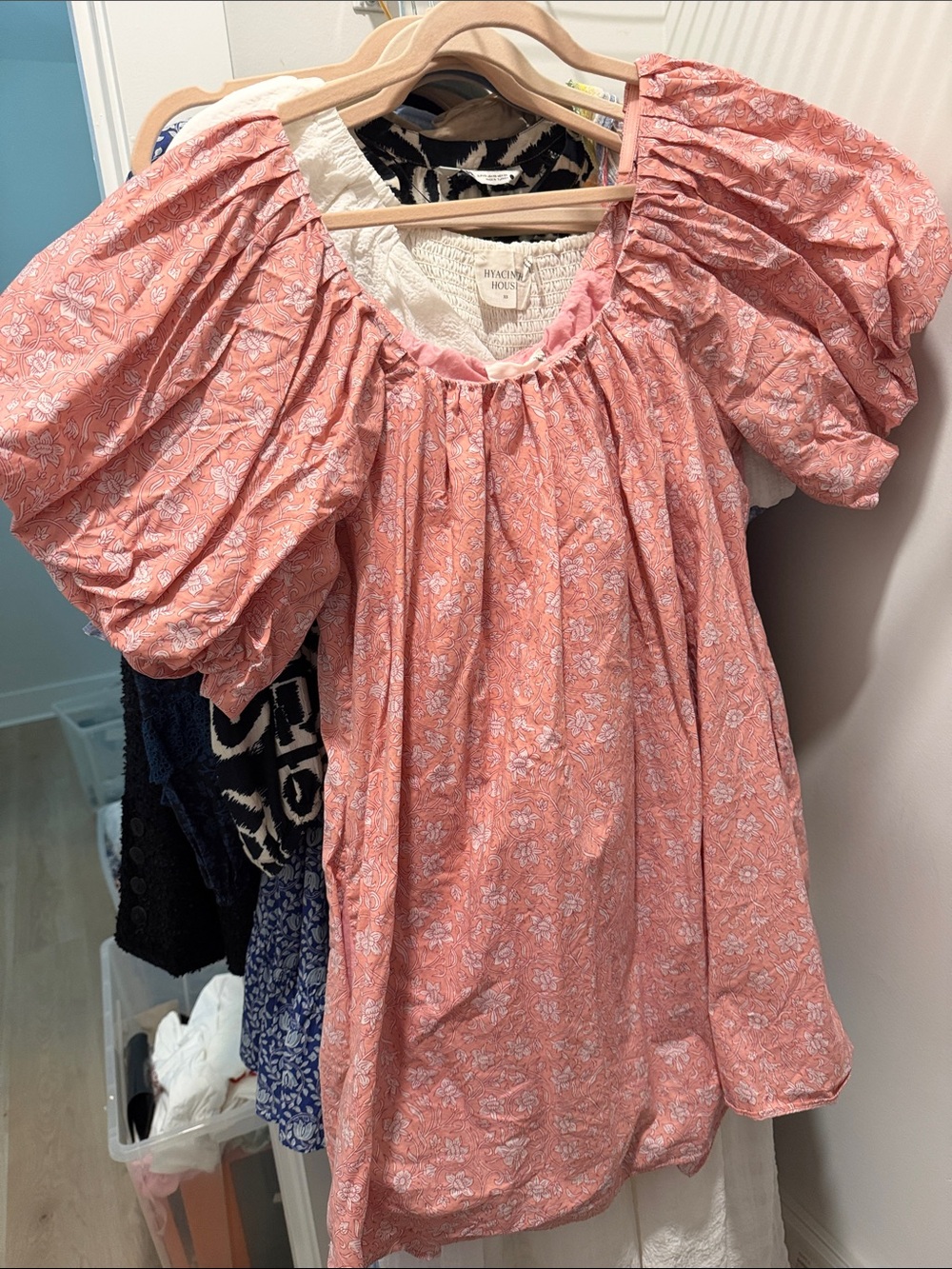 Tuckernuck Hyacinth House Floral Pink Puff Sleeve Oakley Dress XS - Picture 4 of 4